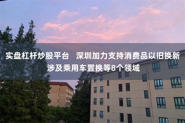 实盘杠杆炒股平台   深圳加力支持消费品以旧换新 涉及乘用车置换等8个领域