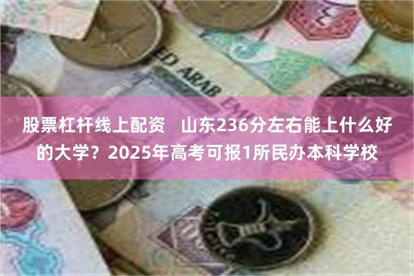 股票杠杆线上配资   山东236分左右能上什么好的大学？2025年高考可报1所民办本科学校